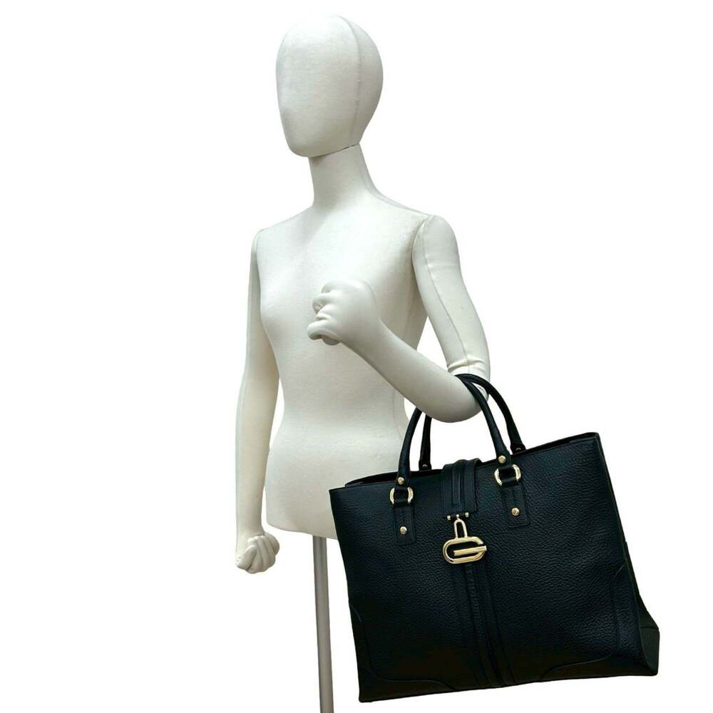 GUCCI Authentic Black Leather Tote Bag - Picture 2 of 10